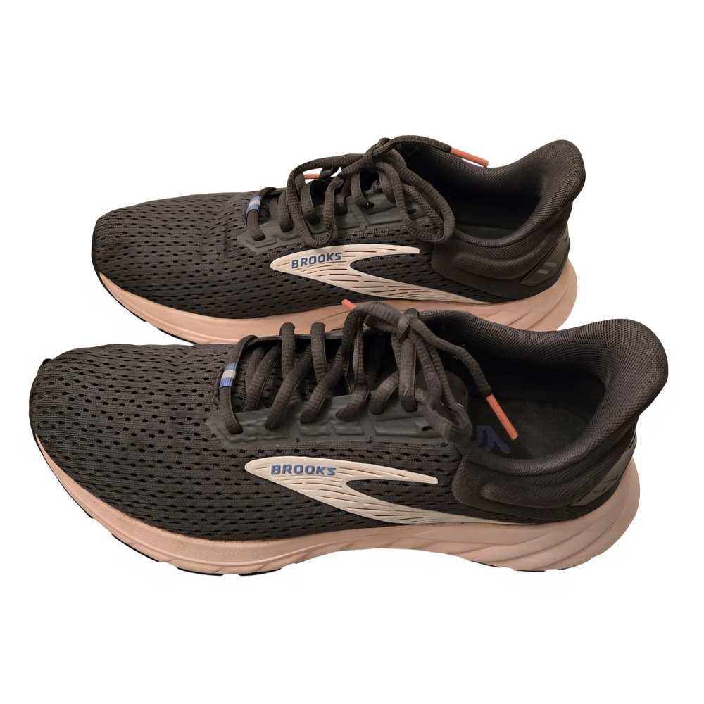 Brooks Anthem 6 Women’s Running Sneakers Sz 9.5 Grey Pink Athletic Comfort Shoes